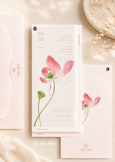 Thiết kế và in ấn thiệp cưới - Thiệp cưới Mộc Bản - Hình 1