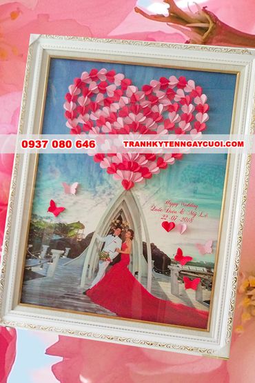 Tranh ký tên 3D - Tranh in dấu vân tay - Tranh ký tên - Hình 6