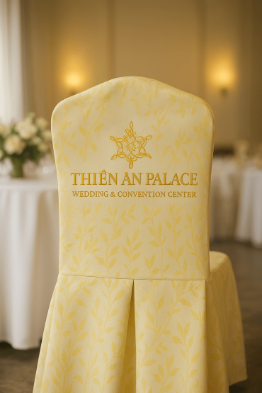 Khăn bàn áo ghế giá tốt dành cho nhà hàng tiệc cưới - dệt logo - CÔNG TY AZUCHI TEXTILE VIỆT NAM - Hình 3