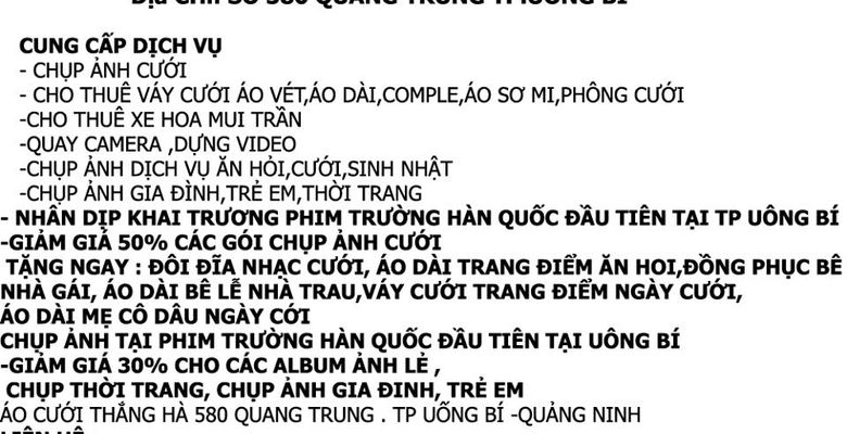 Áo Cưới Thắng Hà - Thành phố Uông Bí - Tỉnh Quảng Ninh - Hình 7